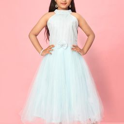 Muhuratam Turquoise Blue Nylon Dresses-image-36