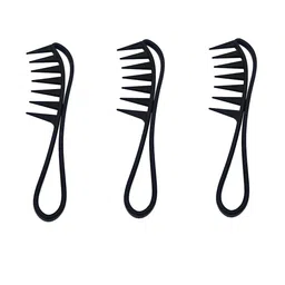 Utkarsh Set Of 3 Wide Spacing Teeth Comb With Fine Tooth For Cutting & Hair Styling-52