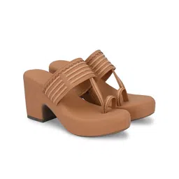 CLOG LONDON Women Round Toe Open Back Block Sandals image 3