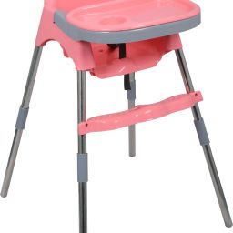 Spotty Baby Dining Chair with Footrest, Pink-Grey Combo-image-44