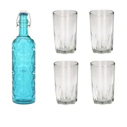 SOMIL Blue Glass Airtight Can Bottle-image-36