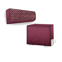 The Furnishing Tree Maroon Printed Air Conditioner Cover-picture-41
