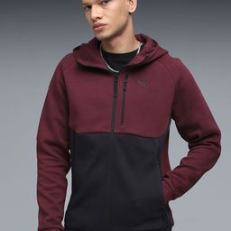 Puma TECH Color-Blocked Cotton Full-Zip Hoodie-image-68