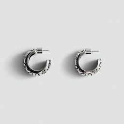 MANGO Circular Half Hoop Earrings-image-7