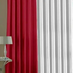 270 cm (9 ft) Polyester Semi Transparent Long Door Curtain (Pack Of 2) (Plain, Multicolor)-image-63