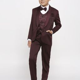 YK Boys Single-Breasted Five-Piece Suit-image-64