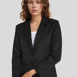 Rocksy Notched Lapel Long Sleeve Single Breasted Blazer-picture-24