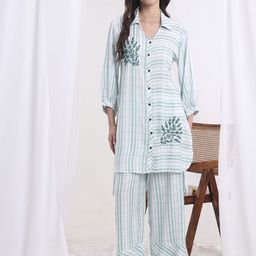 SUFIZA LIFESTYLE Checked Top With Trouser Co-Ords-picture-1