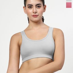 LILY Stropsyttak Pack Of 2 Full Coverage Seamless Non Padded Sports Bra-picture-0
