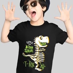 AUSK Boys Graphic Printed Drop-Shoulder Sleeves Cotton T-shirt-image-50