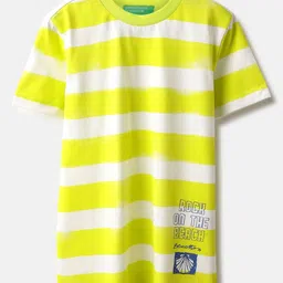 United Colors of Benetton Boys Striped Pure Cotton Pockets T-shirt-image-66