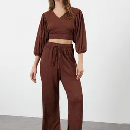 Trendyol V Neck Top With Trousers Co-Ords-picture-51