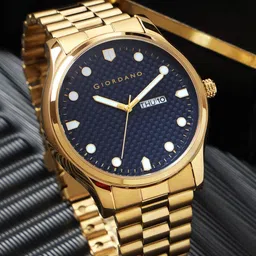 GIORDANO Men Embellished Dial & Stainless Steel Straps Analogue Watch GZ-50122-55-49