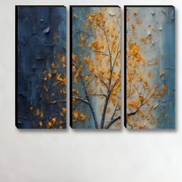 Aura Blue & Yellow 3 Pieces Wood Other Wall Art-image-97