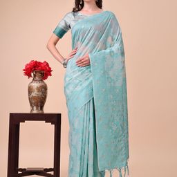 Astita Ethnic Motif Woven Design Zari Saree-picture-52