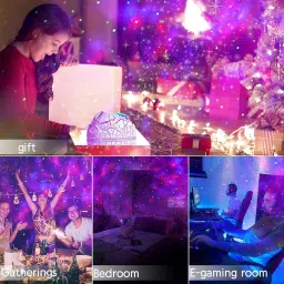 ele'espirit 1 Dinosaur Egg Galaxy Star Projector Starry Light with Wireless Music Player Table Lamps Lamp Shade image 3
