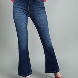 BAESD Women Bootcut Light Fade Stretchable Jeans-image-3