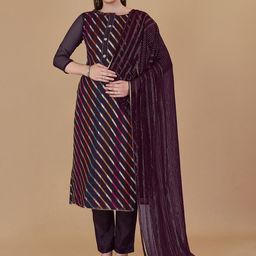 Maroosh Embellished Organza Unstitched Dress Material-picture-2