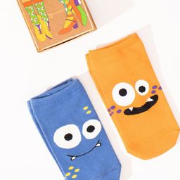 Thela Gaadi Kids Pack Of 2 Patterned Ankle-Length Socks-13