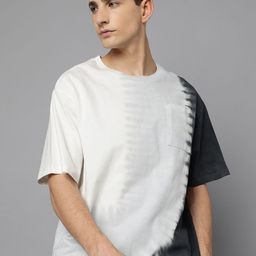 Free Authority Men Tie-Dye Drop-Shoulder Sleeves Cotton Oversized T-shirt-image-76