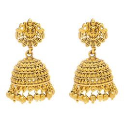 Shining Jewel Gold-Plated Dome Shaped Temple Jhumkas-image-70
