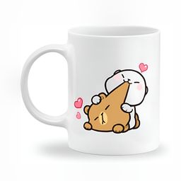 Mr UVD White & Brown Graphic Printed Ceramic Glossy Mug 350 ml-image-77