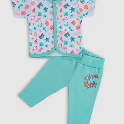 MeeMee Kids Printed Short Sleeves Shirt With Leggings-56