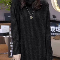 HERE&NOW Women Longline Long Sleeves Pullover-image-58