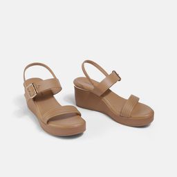 LEMON & PEPPER Women Open Toe Backstrap Wedges-14