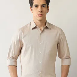 Arrow Geometric Printed Spread Collar Classic Pure Cotton Formal Shirt-image-54