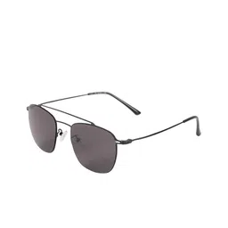 AUGEN Unisex Black Lens & Black Browline Sunglasses with-44