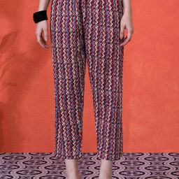 Sangria Printed Pure Cotton A-Line Kurta Set With Dupatta image 3