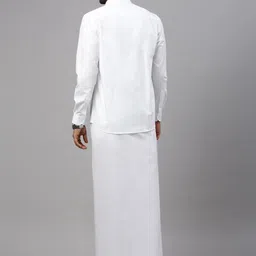 Ramraj Men Solid Adjustable Dhoti with Border image 3