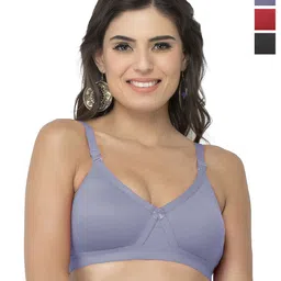College Girl Pack of 3 Full Coverage Lightly Padded Seamless Minimizer Bra-image-96