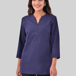 QUACLO Women Solid Cotton Top-image-99