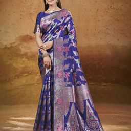 Vintro Woven Design Zari Banarasi Saree-image-86