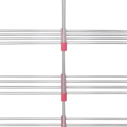 Decent Hut Pink & Silver Toned 8-Tier Rectangle Stainless Steel Shoe Rack-79