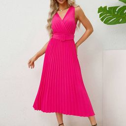 all about you Women SolidA-Line Dresses-image-7