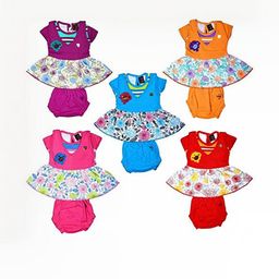 SK NAREN Baby Girls Pack Of 5 Printed Pure Cotton Top And Shorts Clothing Set-picture-6