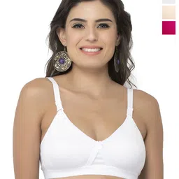 College Girl Pack of 3 Full Coverage Seamless Lightly Padded Minimizer Bra-image-87