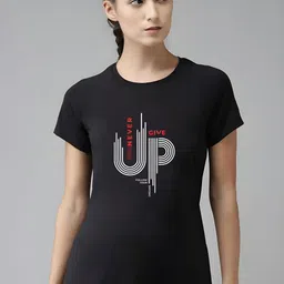 TRENDSATTIRE Typography Printed Round Neck Short Sleeves Regular Fit T-Shirt-image-96