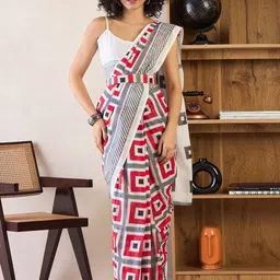 Anouk Rustic Ready to Wear Block Print Saree-76