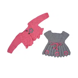 ayanfashion Pink Wool Jumper Dress-picture-2