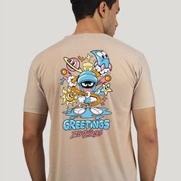 Greylongg Graphic Printed Round Neck Regular Fit T-shirt-image-120
