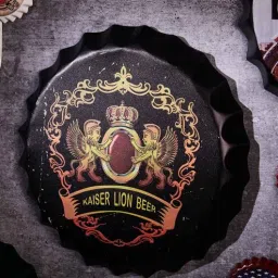 eazywagon Black Metal Kaiser Lion Beer Wall Decor-picture-4