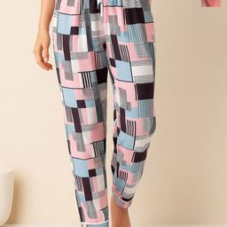ETC Women Pack Of 2 Printed Mid-Rise Straight Lounge Pants-picture-32