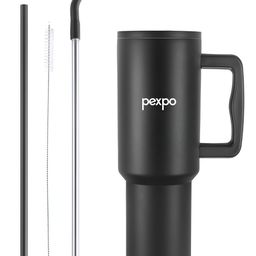 Pexpo Black Brand Logo Printed Stainless Steel Double Wall Vacuum Water Bottle-1.2 L-image-32