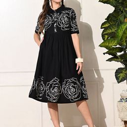 DECKEDUP Print Empire Dress-image-18
