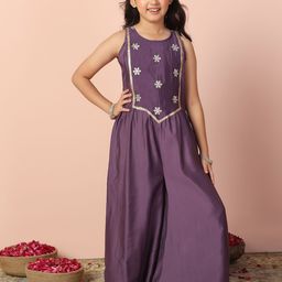 BAESD Girls Basic Jumpsuit with Embroidered-image-50
