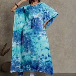 PinkTribe Women Hand Dyed Kimono Sleeves Kaftan Kurta-picture-45